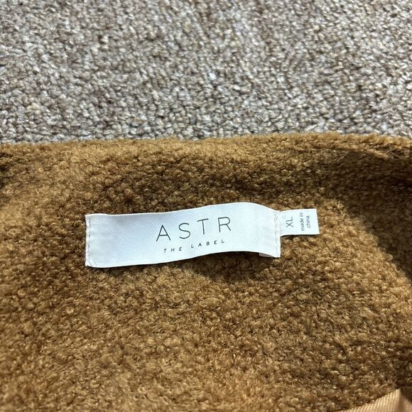 ASTR THE LABEL Camel Cropped Jacket Women's Size XL Brown - Wool Blend - Picture 6 of 8